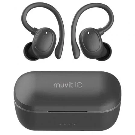 Auriculares Muvit Io Smart True Wireless Sport Enc con Estuche de Carga, Autonomía 6h, Negro Auriculares Muvit Io Smart True Wireless Sport Enc con Estuche de Carga, Autonomía 6h, Negro